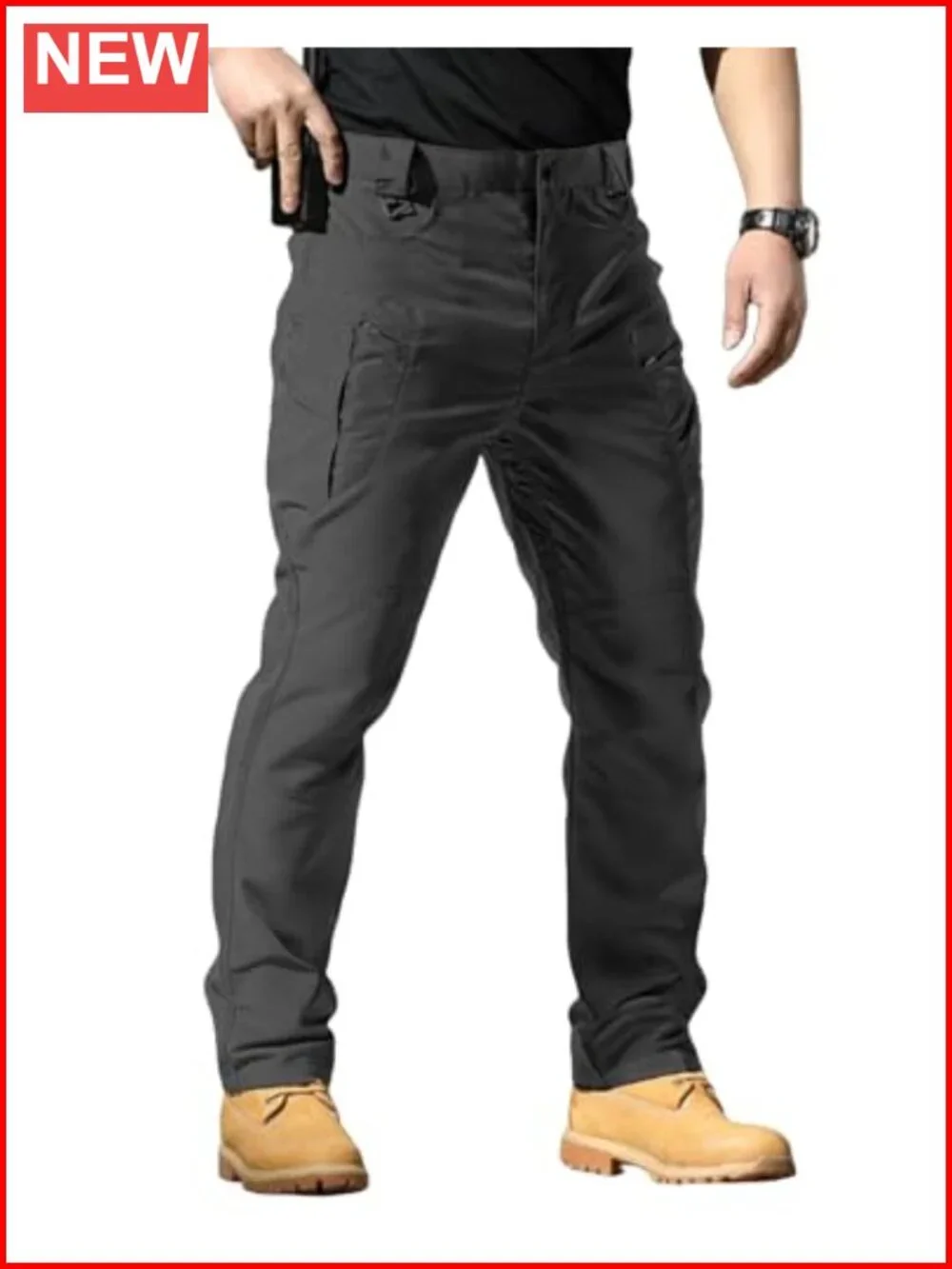 Men's Stretch Tactical Cargo Pants Waterproof Ripstop Lightweight Hiking Work